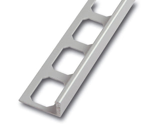10 x Fliesenprofil - Abschlußprofil - Aluminium - silber eloxiert, Alu matt