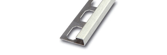 10 x Fliesenprofil - Quadoprofil - Edelstahl V2A/F - Feinschliff