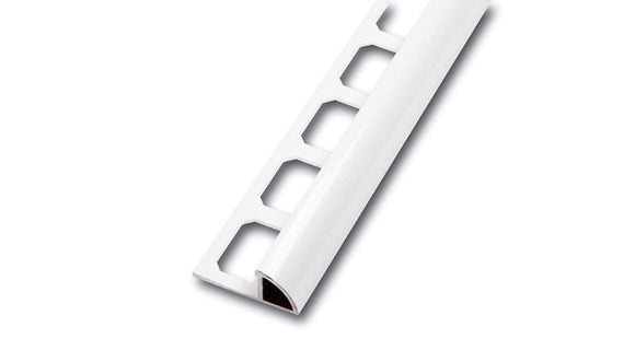 10 x Fliesenprofil - Viertelkreisprofil - Aluminium - Pulverbeschichtet weiss
